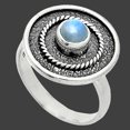 thumbnail image 2 of Natural Rainbow Moonstone - India 925 Sterling Silver Ring s.7 Jewelry R-1439 SDR244388, 2 of 5