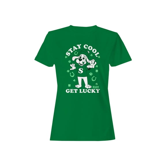 Officially Licensed Slush Puppie Lucky Pup Graphic Women's T-shirt
