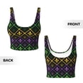 thumbnail image 4 of Yiaed Mardi Gra Geometric Print Ladies Waistcoat Women Sports Vest Vest Sports Women Sports Top Yoga Vest for women-Small, 4 of 8