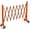 11FT Basic Model | With 4 Wheels | Orange + Black (Includes Instruction Manual), variant on Industrial Expandable Metal Barricade, Easily Assembled Safety Barrier with Casters, Flexible Mobile Gate, Adjustable Traffic Fence,Retractable Driveway Gate for Traffic Control,Outdoor Fence for Road