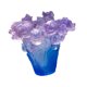 thumbnail image 5 of Jarrón de cristal con flores, centro de mesa, florero decorativo con arreglo floral Azul, 5 of 9