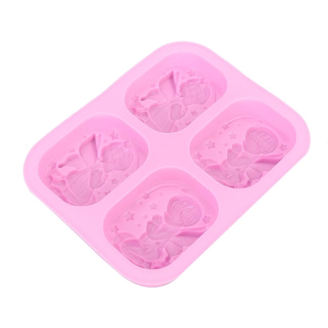 Garosa Baking Mold,Household Kitchen 4 Grids Angel Pattern Silicone Baking Cooking Cake Mold DIY Tool,Cooking Mold