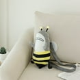thumbnail image 3 of Bee Shark Stuffed Ocean Toy    Plush Backpack, 3 of 4