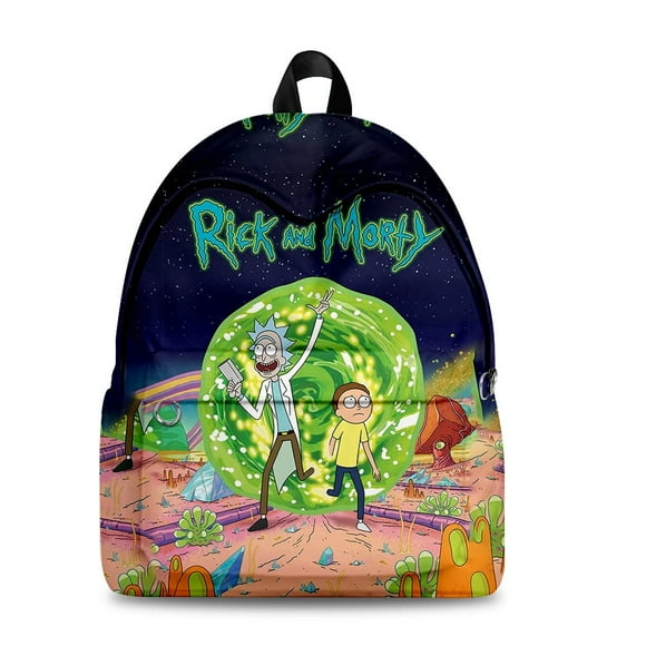 Rick and Morty Merch Fabric One Shoulder Keychain Backpack Printed Student School Bag Mini bags