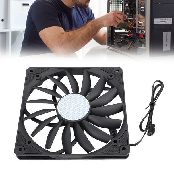 Ventilador De Enfriamiento De PC PWM De 140 Mm, Cojinete Hidráulico Ultra Delgado De 15 Mm, Ventilador De Carcasa Tranquila De 4 Pines Para La Caja De La Computadora.