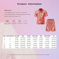 thumbnail image 7 of TiaoBug Men's 2 Piece Summer Outfits Shiny Glossy Semi-Sheer Button Down Shirts and Casual Shorts Set Sky Blue XL, 7 of 7