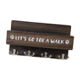 thumbnail image 4 of Soporte de madera para correa de perro, estante para colgar correas de perro, decoración ligera con 4 Café, 4 of 9