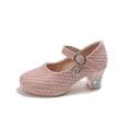 thumbnail image 5 of Staki Girls Wedding Shoes Girls Dress Shoes Girl Closed Toe Cross Strap Wedding Party Mary Jane Little Big Kid Pink,13 Little Kid, 5 of 8