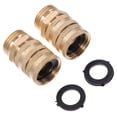 thumbnail image 2 of MasteelfCA 2 Pcs Raccord de Tuyau en Laiton Robuste 3/4 Pouces Adaptateur Pivotant Double, 2 of 7