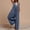 Black, variant on Womens Denim Jumpsuit Sleeveless Wide Leg Overalls Casual Loose Fit Summer V-Neck Tie Front Jean Romper, XL