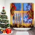 thumbnail image 5 of ITFABS Christmas Print Shower Curtain, Waterproof Anti-mildew Hanging Curtain, 5 of 5