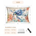 thumbnail image 5 of Coastal Sea Turtle Sun Shade Sail 12'x16' Rectangle Outdoor Shade Canopy, Rustic Vintage Nautical Starfish Coral Porch Shades Outdoor Sun Blocking Screen, Sunshade Cloth Covers for Patio/Deck/Garden, 5 of 5