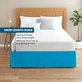 thumbnail image 3 of 11-Inch Drop Queen Size 60" x 80" Turquise Solid Bed Skirt Split Corner Pleated Style Easy Fit Easy Care 100% Egyptian Cotton 500 Thread Count, 3 of 6