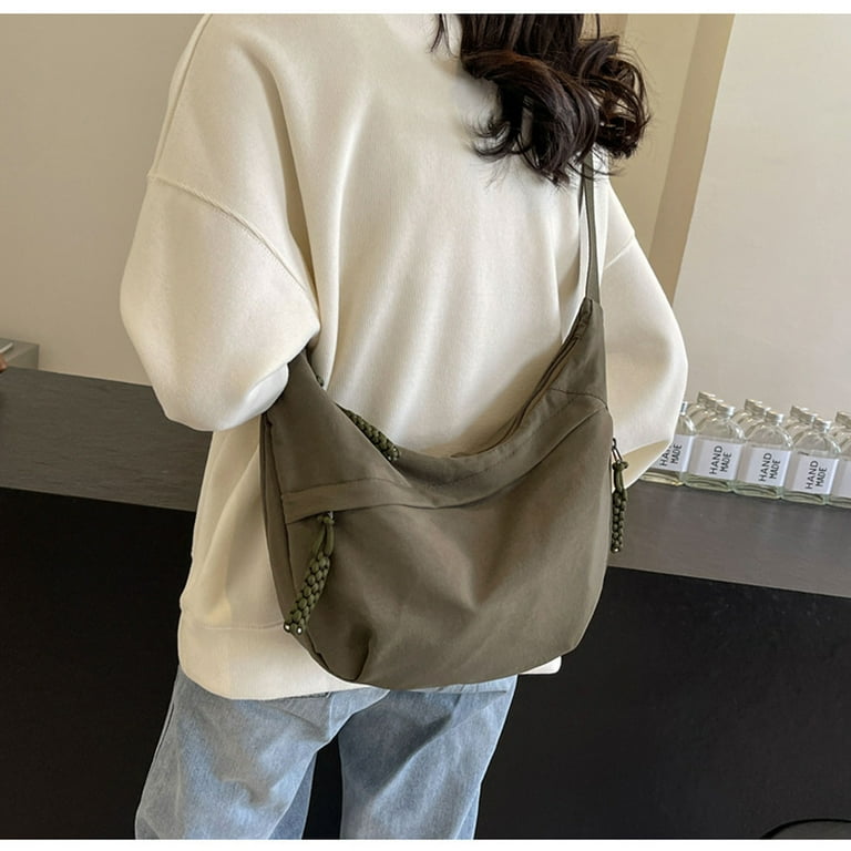 Blukids Hobo Bag for Women Men Students Crescent Shoulder
