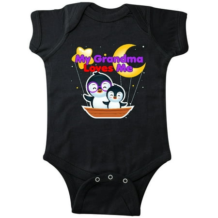 

Inktastic My Grandma Loves Me Penguin Gift Baby Boy or Baby Girl Bodysuit
