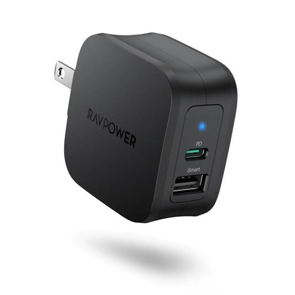 USB C Charger 30W 2 Ports Wall Charger W/ 18W PD 3.0 Fast Charging Power Delivery