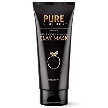 Pure Biology Clay Face Mask  Apple Cider Vinegar, Bentonite Clay 5 Ounce