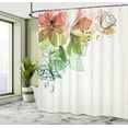 thumbnail image 5 of Ambesonne Flowers Shower Curtain, Buds Leaf Themed Print Art, 69"Wx70"L, Green Multicolor, 5 of 5