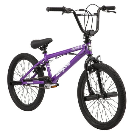 Mongoose Brawler 20" BMX Freestyle Bike, Single Speed, Girls, Purple