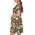 thumbnail image 2 of Vsdgher Fruits pour Femmes Été 2025 Décontracté Robes Midi Maxi Légères Manches Courtes Col Rond Robe de Plage, 2 of 6