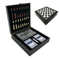 thumbnail image 1 of 4-IN-1 Chess Set Kids Adults Chess Board Game for Playing Chess Cards Dices Dotted Tiles, 1 of 7