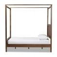 thumbnail image 6 of Baxton Studio Veronica King Size Walnut Finished Wood Platform Canopy Bed, 6 of 10