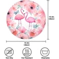 thumbnail image 4 of 1PC Place Mats Flowers Flamingo Round Placemat Heat-Resistant Placemats Dining Table Mat Circle Shape 15.4" for Kitchen/Dinner/Party/Restaurant Home Decor Gifts, 4 of 7