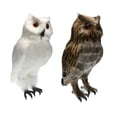 thumbnail image 1 of GROWTH TANK 2pcs/set Artificial Owl Bird Feather Realistic Taxidermy Home Garden Decor, 1 of 8