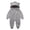 Grey, variant on Birthday First Girl Baby Boy Girl Hooded Snowsuit Winter Warm Clothes Coat Jumpsuit Toddler Outfit, Size 3-6 Months