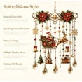 thumbnail image 2 of 2026 Christmas Blessing Stained Glass Crystal Suncatcher, Poinsettia Snowflake Bell Holiday Hanging Ornament for Home & Porch Display, 2 of 6