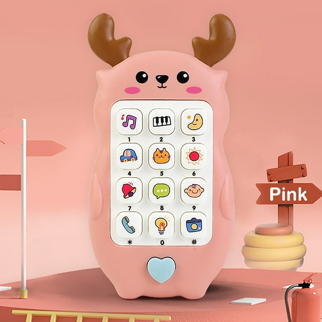 Baby Phone Toy Interactive Electronic Music Lights Chewable Early Educational Baby Smartphone Toy Early Us Dimes