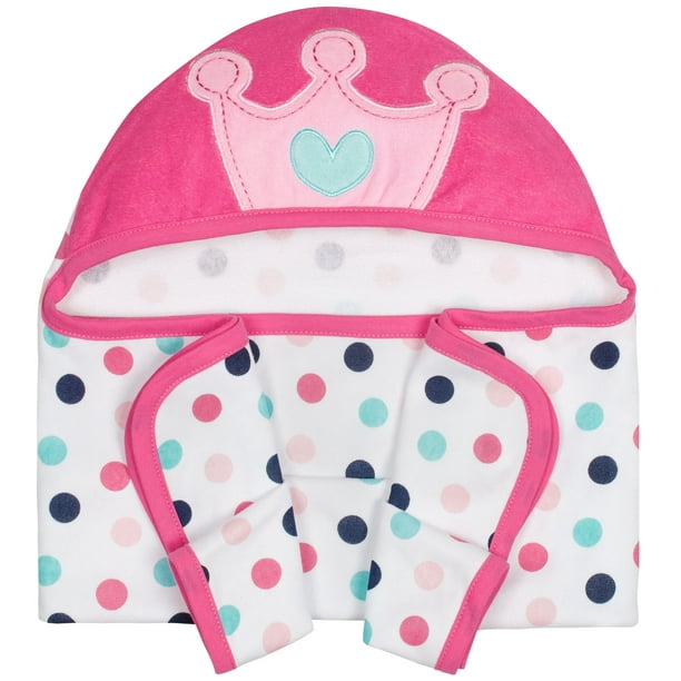 Gerber Baby Girl Terry Hooded Bath Towel, 3D Princess - Walmart.com ...