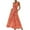 Orange Womens Summer Dress, variant on USSUMA Dress for Women Wedding Guest, Women's Long Boho Dress Casual Sleeveless V Neck Leopard Print Sundress Summer Swing Flowy Maxi Dresses with Belt