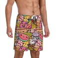 thumbnail image 2 of Balery Fruit-Flavored Ice-Cream Pantalones cortos de pijama de punto de algodón para hombre con cinturilla y bolsillos-Medium, 2 of 6