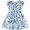 Blue Flowers, variant on WIBACKER Toddler and Little Girl Skater Dress Ruffle Sleeve Priness A-line Sundress - 1 Piece Dinosaur