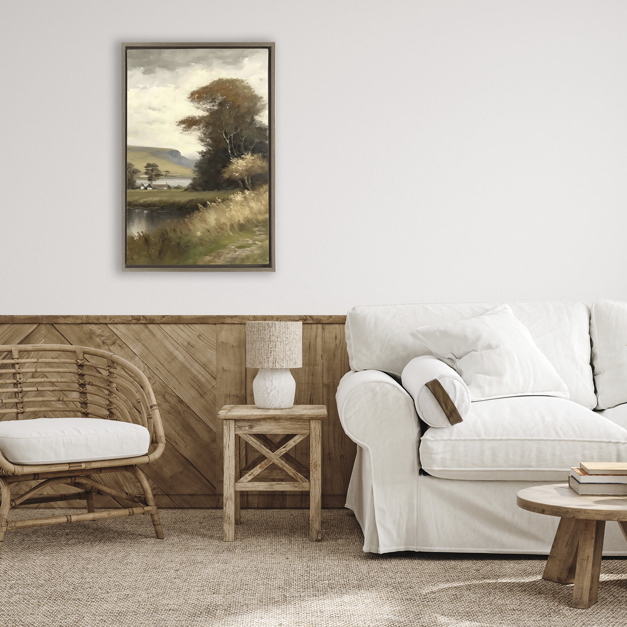 Stupell Industries House By The Water Retreat Brown Framed Floater Canvas Wall Art, design by Creative Studio