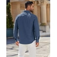 thumbnail image 5 of COOFANDY Mens Black Button Down Shirt Long Sleeve Casual Shirt Regular Fit Dress Shirt, 5 of 6