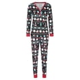 thumbnail image 3 of Pijamas de Navidad Para La Familia Trajes A Juego Mujeres Traje de Manga Larga Impreso Ropa de Casa Pijama Traje Top + Pantalones Traje Traje de Mamá Odeerbi ODB189488, 3 of 9