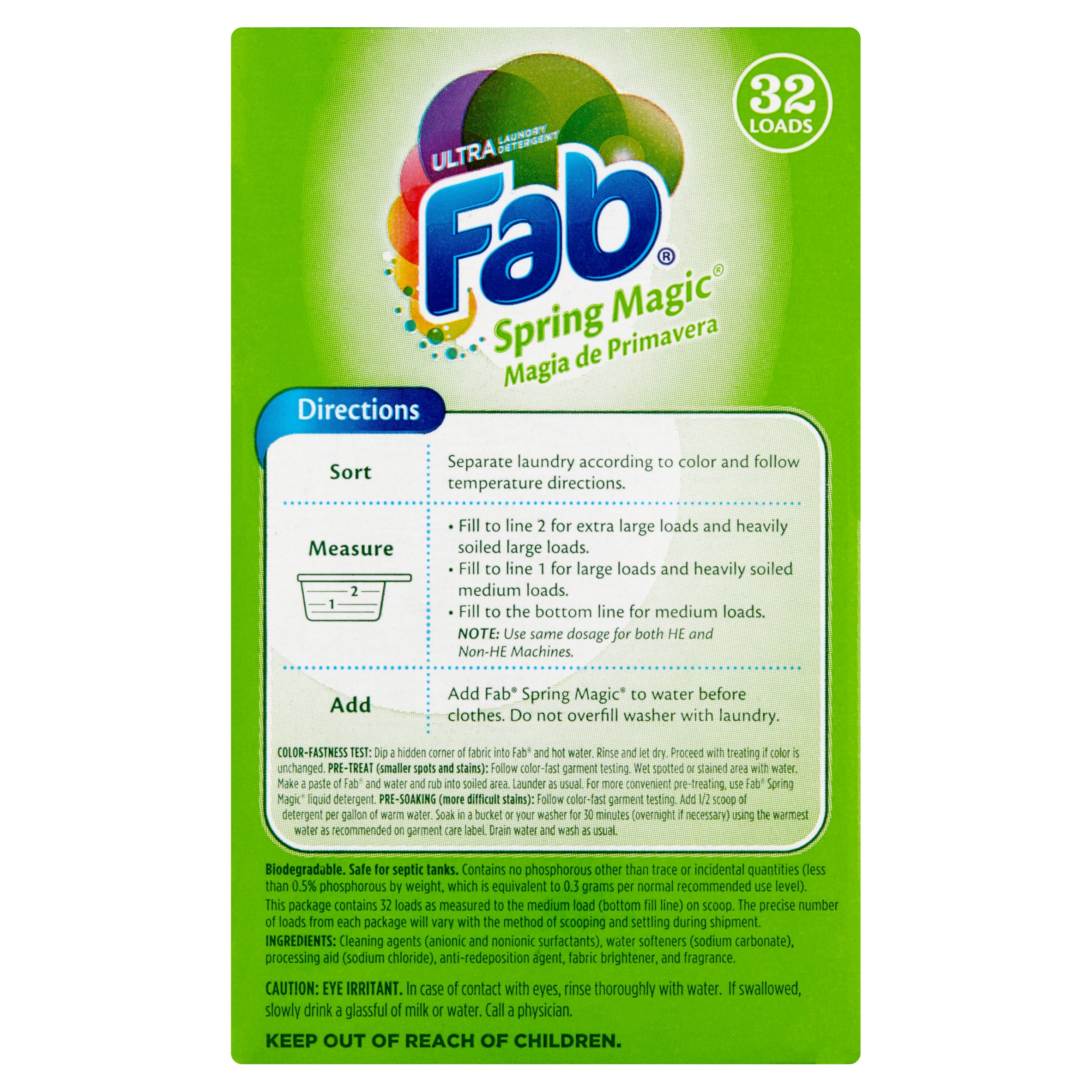 Ultra Fab Spring Magic Powder Laundry Detergent, 2.1 lbs - image 3 of 4