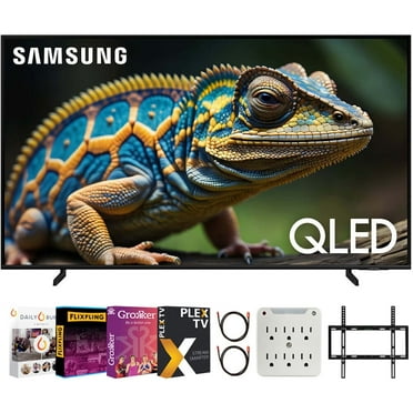 Samsung QN50Q60D 50 Inch QLED 4K Smart TV Bundle with Premiere Movie Streaming Package & TV Setup Bundle with Wall Mount   Surge Adapter   HDMI Cable & More (2024 Model)