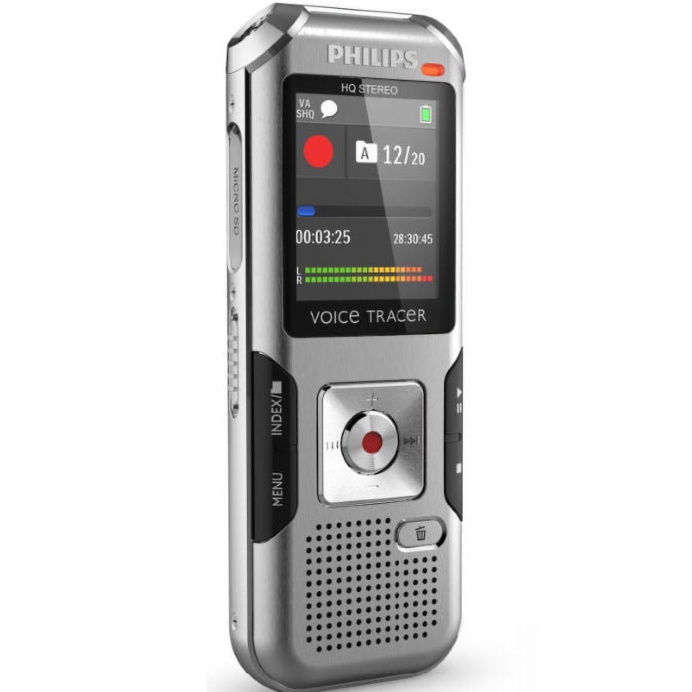 Philips DVT4000 4GB Expandable Digital Voice Recorder with AutoAdjust and Large LCD Color Display - image 2 of 4