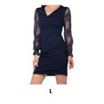 thumbnail image 3 of Minnieouse Vestido de encaje de manga larga para mujer, vestido de banquete para niñas, poliéster transpirable, estilo informal, vestidos con Type3 NO3, 3 of 6