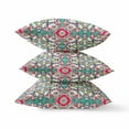 thumbnail image 4 of Gray Pink Cloverleaf Boho Suede Throw Pillow, 4 of 4