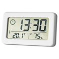 thumbnail image 2 of fastboy Alarm Clock Temperature Humidity LCD Thermometer Portable Household Hygrometer Bedside Battery Operated Calendar Home White, 2 of 8