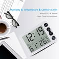 thumbnail image 3 of Mistaha Digital Indoor Thermometer & Hygrometer with Clock LCD Display ℃/ ℉ Selectable Countdown Timer, 3 of 8