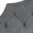 thumbnail image 3 of SAFAVIEH Arebelle Rustic Glam Tufted Headboard with Nail Heads, Full, Grey, 3 of 4