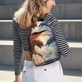 thumbnail image 6 of Picia Cloud Red And Blue Dragon Printed Canvas Daypack - Stylish and Durable Vintage Compact Backpack - Class, Work, Travel, or Laptop Bookbag,Organized Compartments-Medium, 6 of 6
