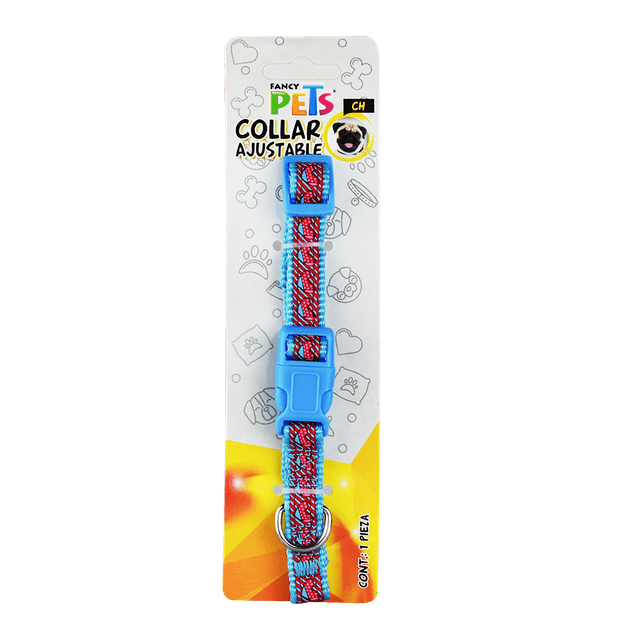 Collar Ch De Nylon C/Liston Bordado Fancy Pets mediano