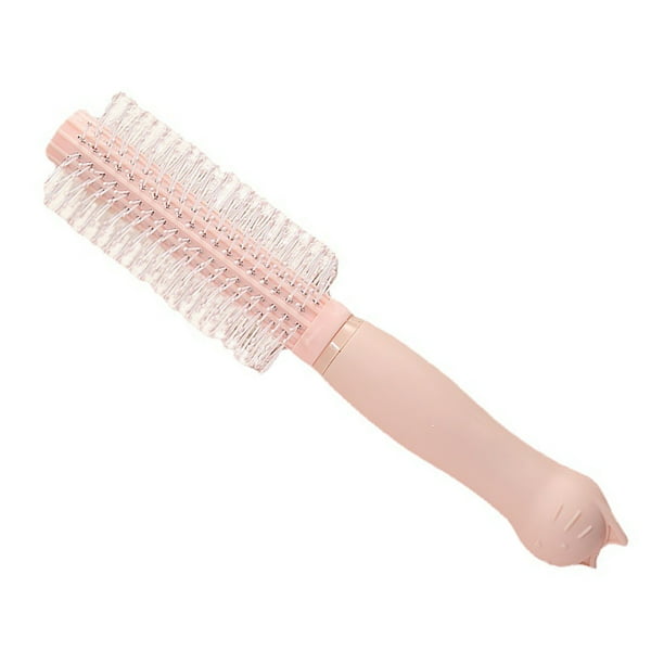 Cepillo de Pelo Redondo ANGGREK Rosa para Rizar Decoración de Cabeza de Gato
