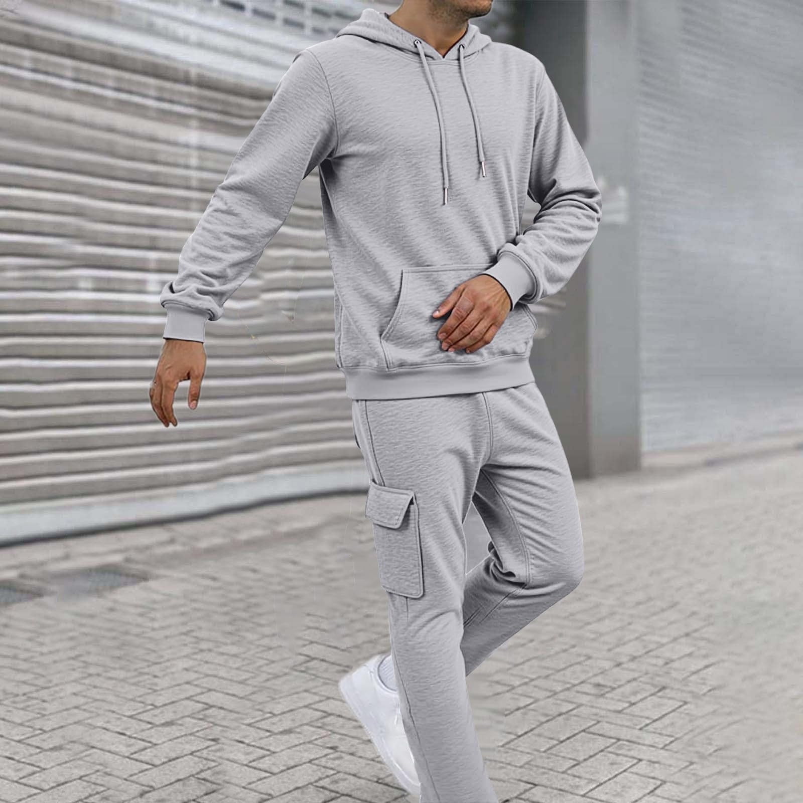 Vaquish 2 セットhoddie and joggers BiZtdJrK Hooded Sets for Men Hiking Jogger 2 Piece Set Drawstring